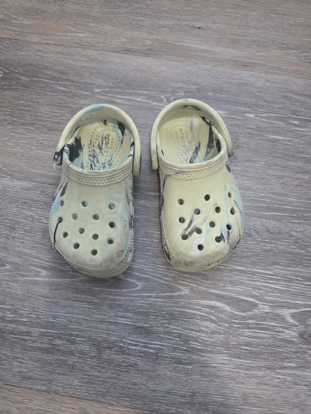 CROCS Kids Tie-Dye Light Green Clog